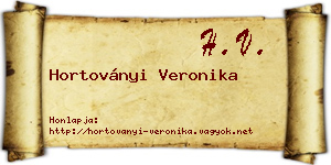 Hortoványi Veronika névjegykártya